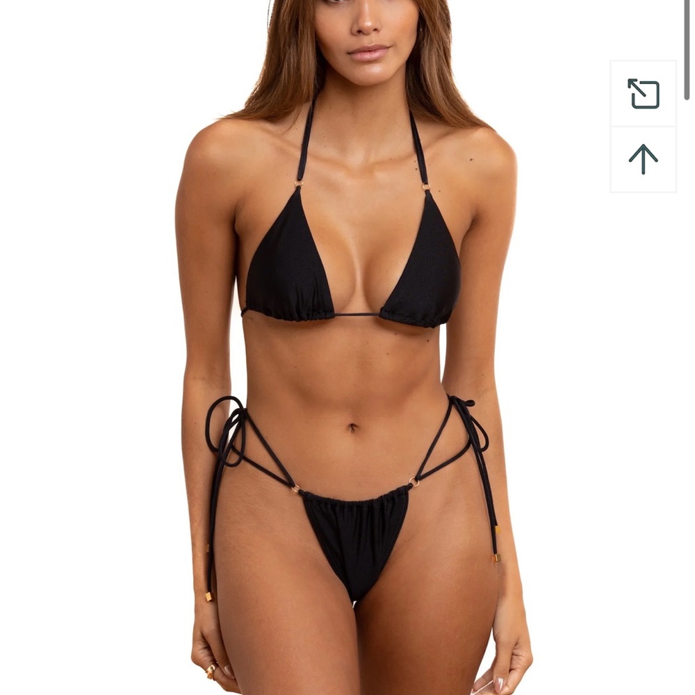 Vanilla Swim Black Tie Bikini Set
